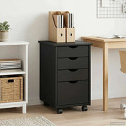 Mobile con Ruote Grigio 34 x 39 x 56 cm Legno di pino massiccio 42028342