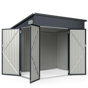 Capannone da esterno con tre ante 235 x 174 x 197 cm sicuro design moderno acciaio zincato grigio scuro 20_0017471
