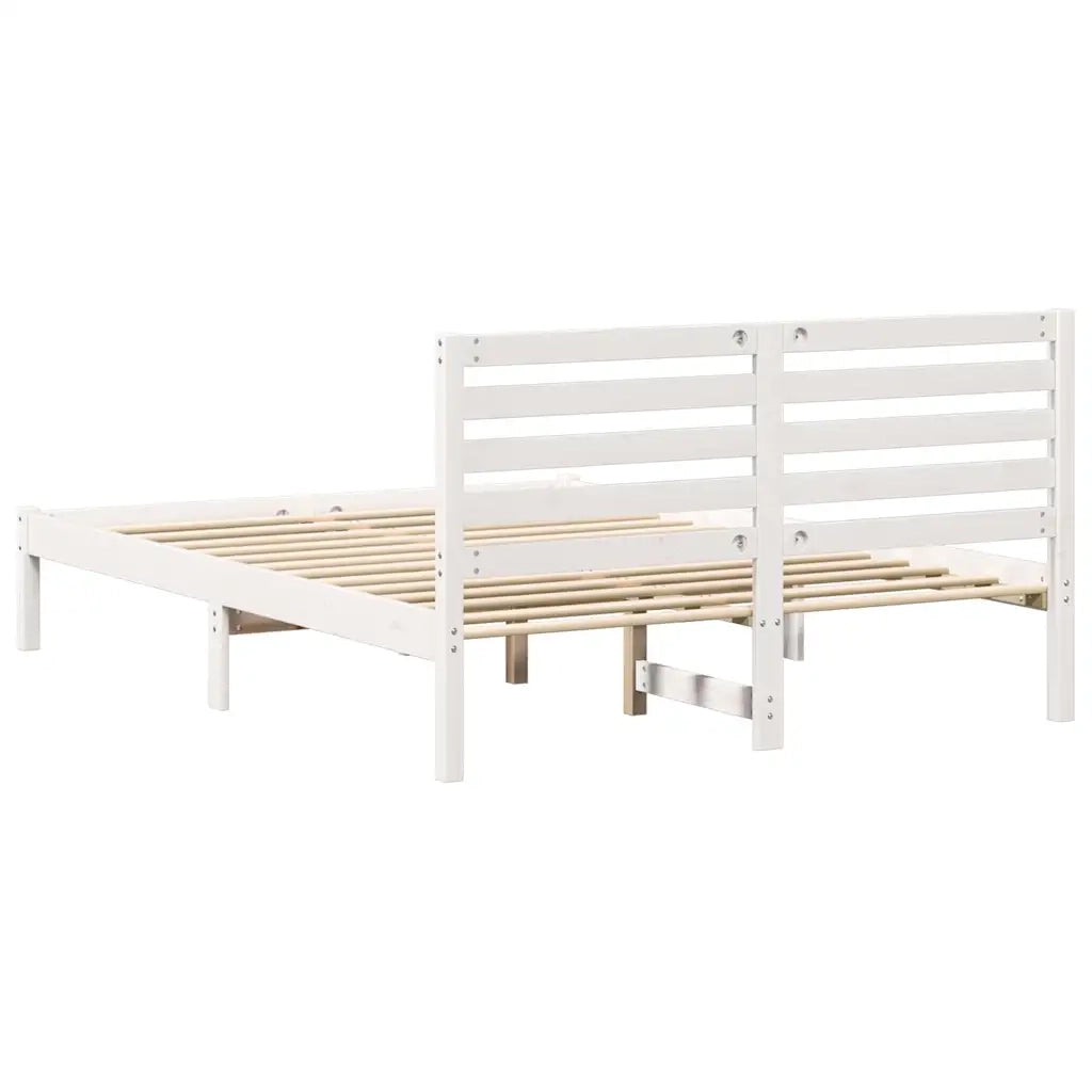 Struttura del letto-Giroletto-Rete del Letto Bianco 140 x 190 cm Pino massello 270266