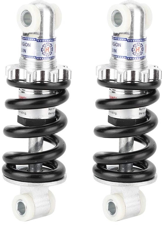 Doppio Ammortizzatore 125 mm - 2 Pezzi - Universale - Adatto per ATV/Scooter - Alta Qualità Metallo - Resistente alle Scosse - Sospensione