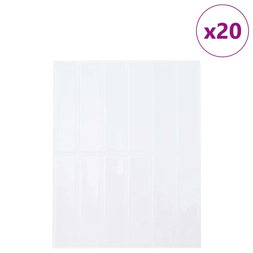 Piastrella Rettangolare 20 pcs Bianco 29 x 23 x 0,08 cm 42046169