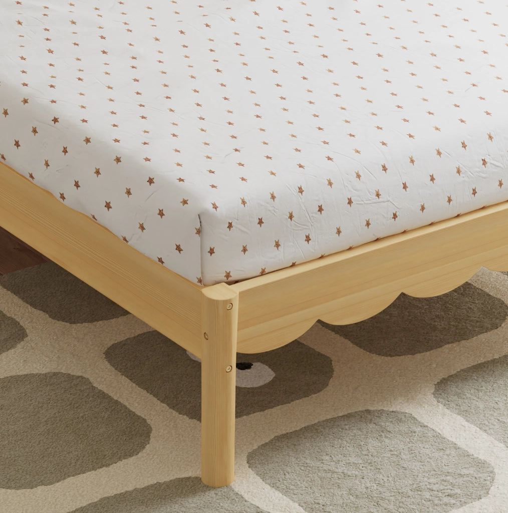 Letto singolo imbottito per bambini 90x200 cm con testiera in PU
