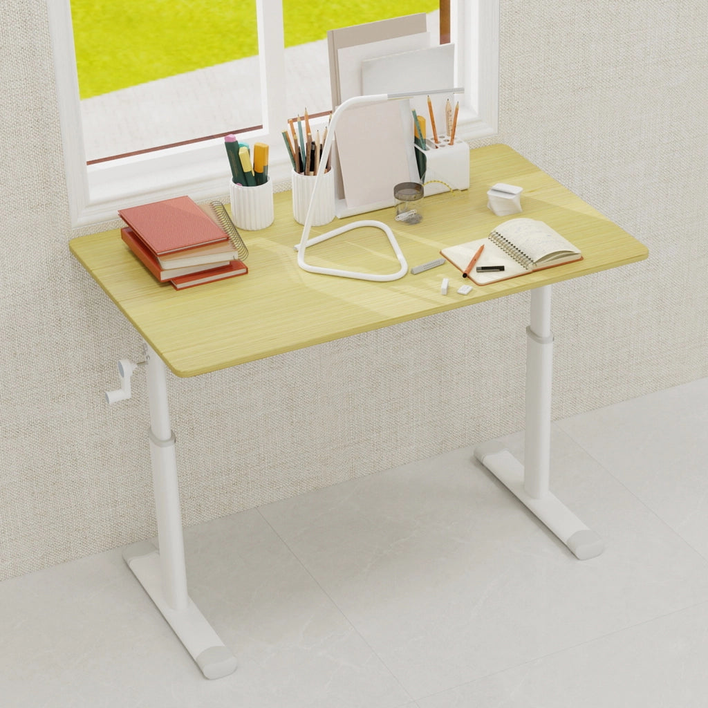 SCRIVANIA Regolabile in Altezza 108 cm Legno e Metallo