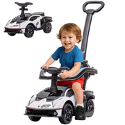 Cavalcabile per bambini 1-3 anni ¨C Xylo ¨C bianco con volante e clacson