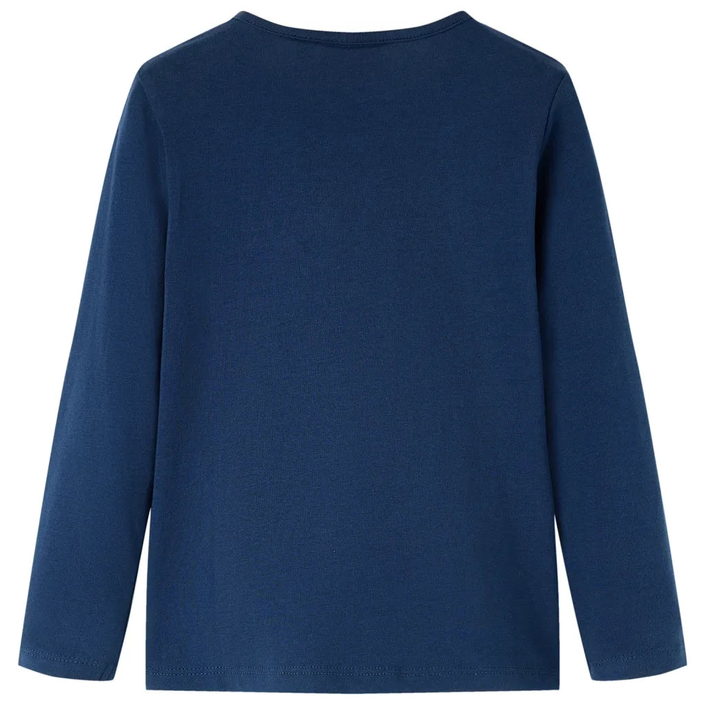 Maglietta per Bambini a Maniche Lunghe Blu Marino 116