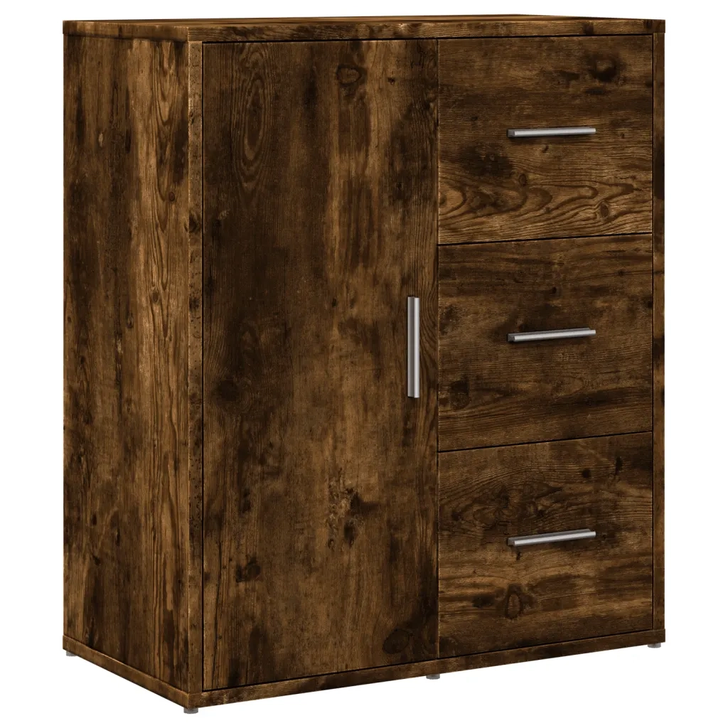 Credenza-Buffet-Armadio da cucina Rovere Fumo 60x31x70 cm in Legno Multistrato 491337