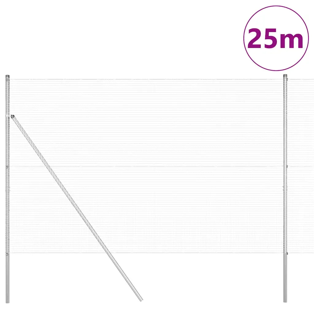 Palo della recinzione Argento 25 x 1,5 m (19 x 19 mm rete)