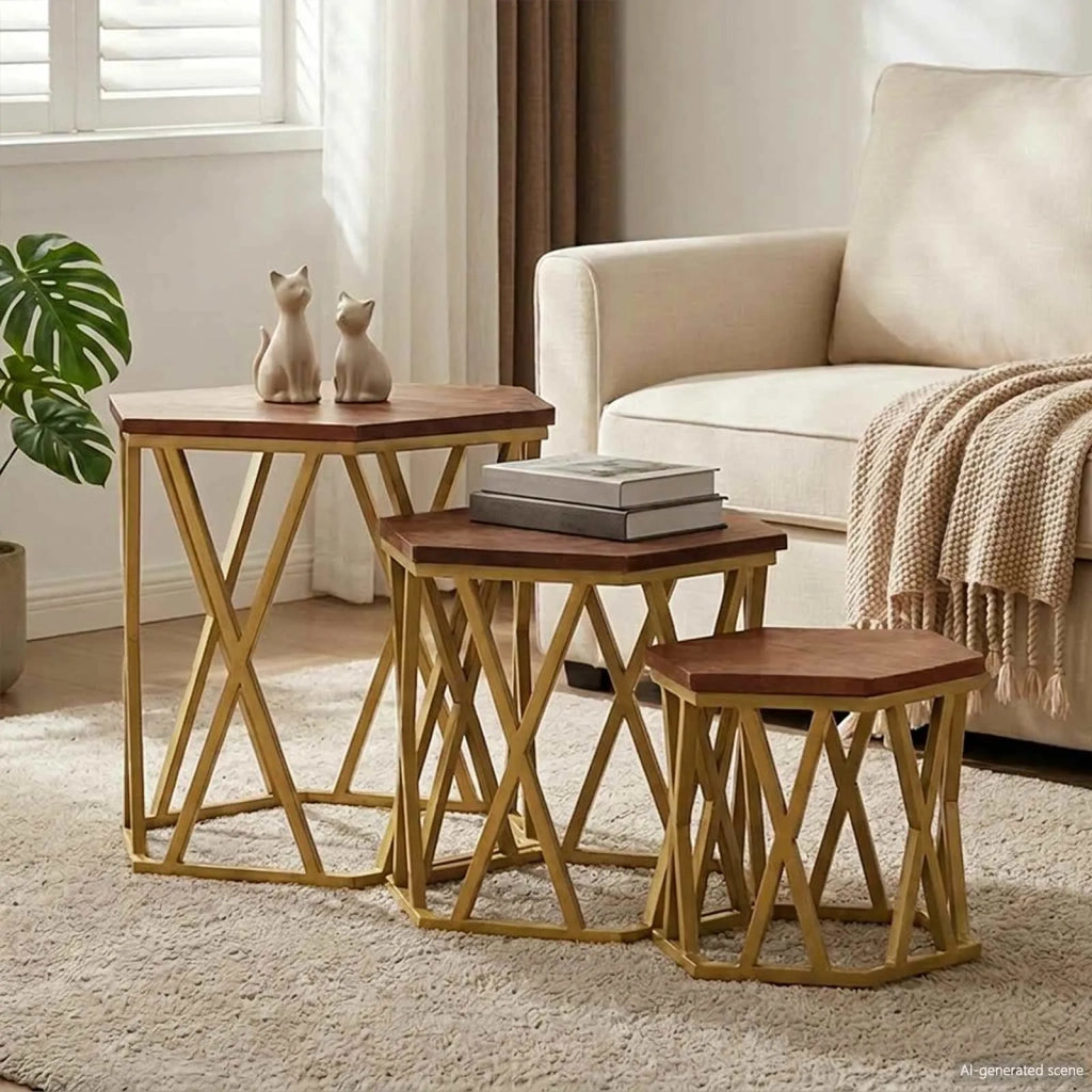 Tavolini da salotto Marrone 55 x 55 x 50 cm 4104646