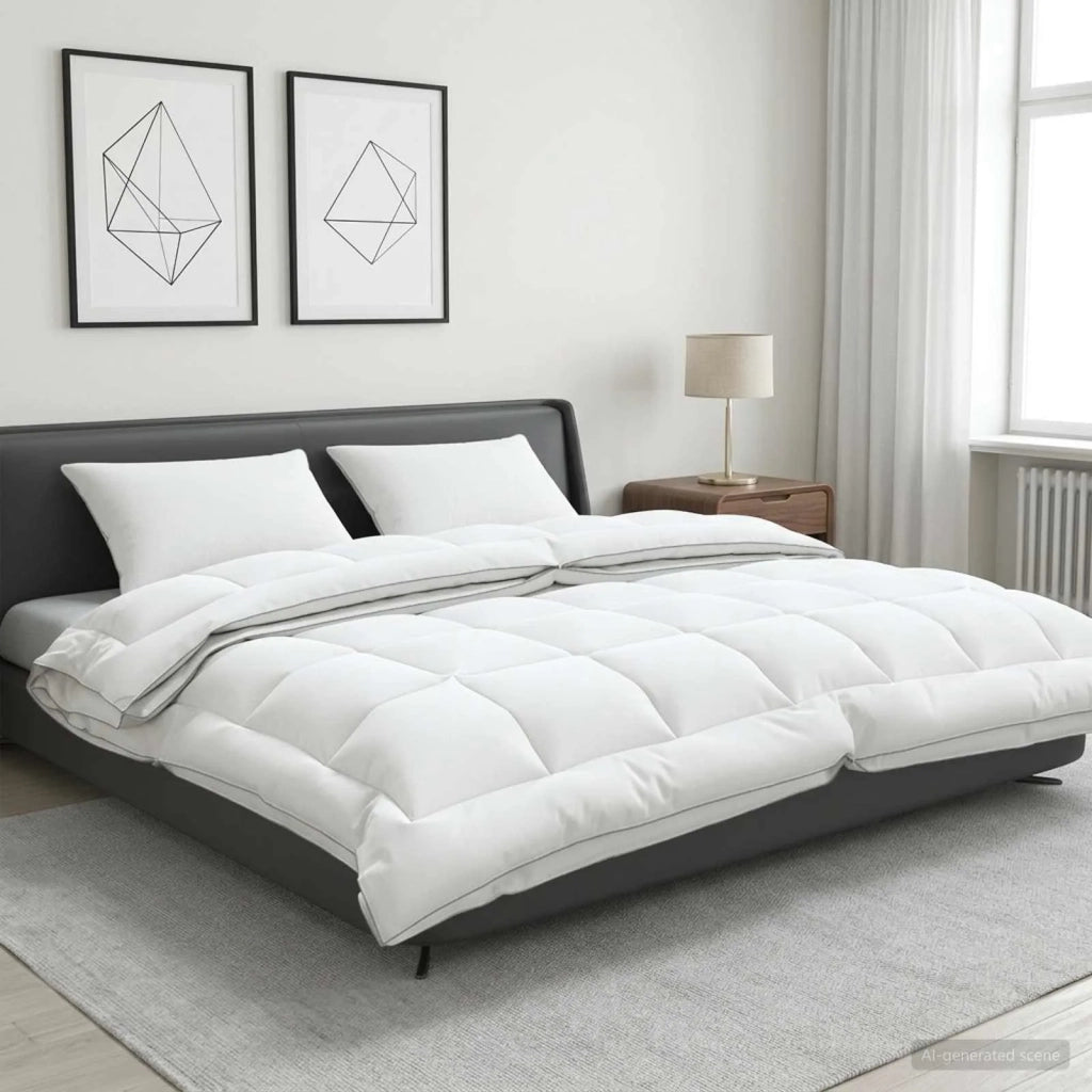 Set di piumone e cuscini 3 pcs 240x260 cm 4 stagioni Lana 3442092