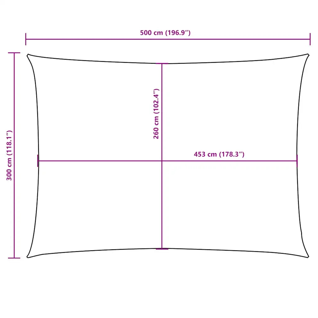 Vela Ombreggiante-Parasole a vela Oxford Rettangolare 3x6 m Rosso