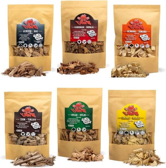 Semiolli BBQ - 6 x 1 litro olio-arancia-amande-citron-zucca-noce-di-ciliegio-abete.