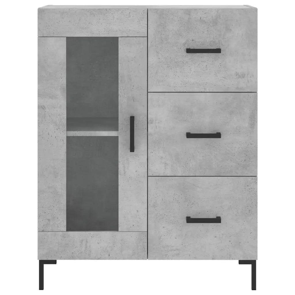 Credenza | Madia | Buffet da pranzo | Armadio da pranzo Grigio Cemento 69,5x34x180 cm in Legno Multistrato