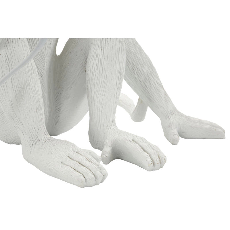 Lampadelle A Da Tavolo Monkey Seduta Bianca cm 33x33x32
