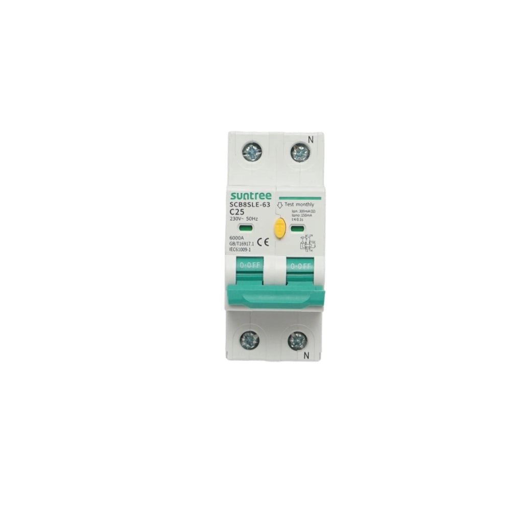 Interruttore automatico tipo 1+N, 25A 400VAC Suntree