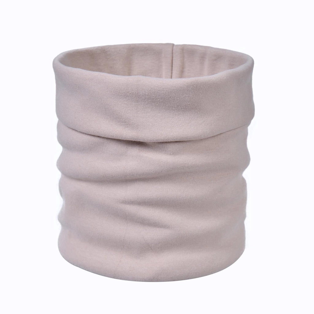 Fascia/scaldacollo in cotone lavorato a maglia per autunno/inverno, unisex, sottile, tinta unita, versatile, protezione per il collo interamente in cotone
