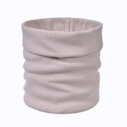 Fascia/scaldacollo in cotone lavorato a maglia per autunno/inverno, unisex, sottile, tinta unita, versatile, protezione per il collo interamente in cotone