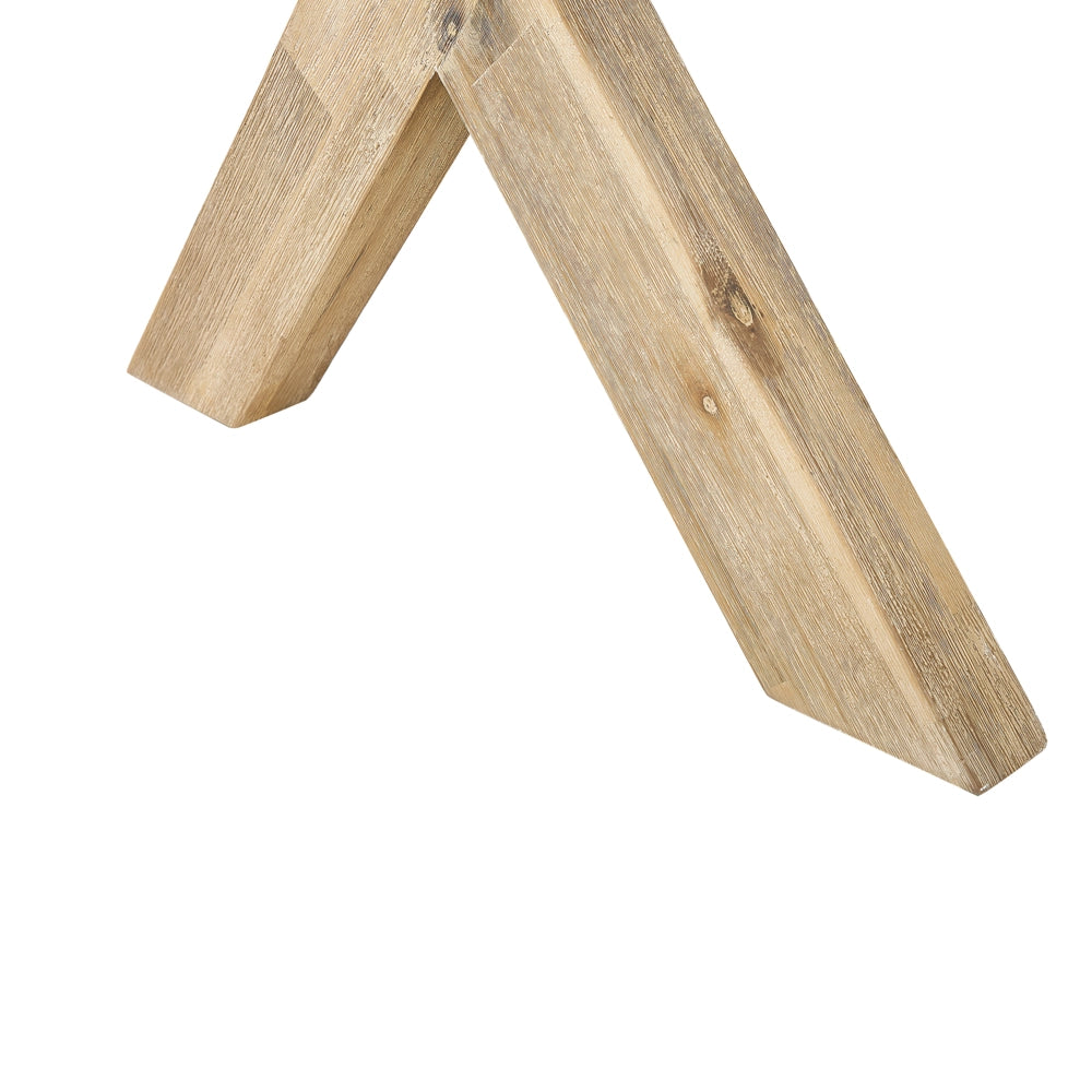 Tavolo da pranzo da esterno in cemento grigio con gambe in legno chiaro acacia 8 persone capacità 200 x 100 cm