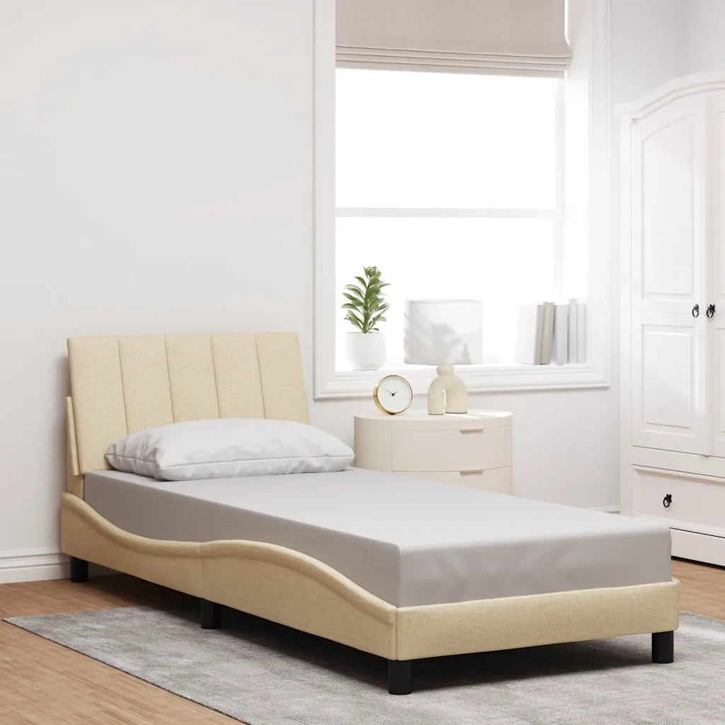Giroletto senza Materasso Hanko Crema 90x200 cm in Tessuto 3310438