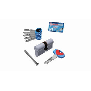 SECUREMME CILINDRO K1 5CH+1C 30+45 CROMO SAT- 1,0 pz