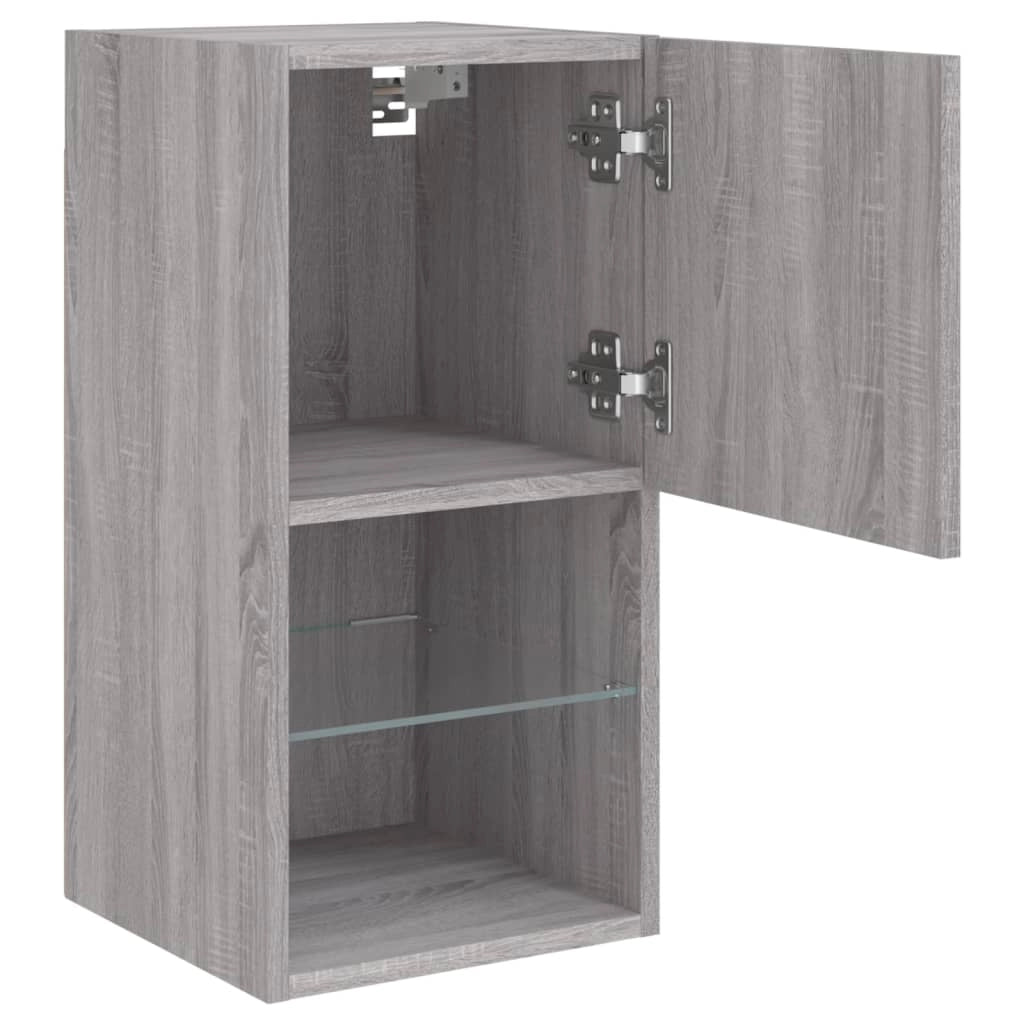 Mobile TV multimediale mensola TV credenza mobile TV sala da pranzo soggiorno camera da letto con luci LED Sonoma 30,5 x 30 x 60 cm grigio 02_0026821