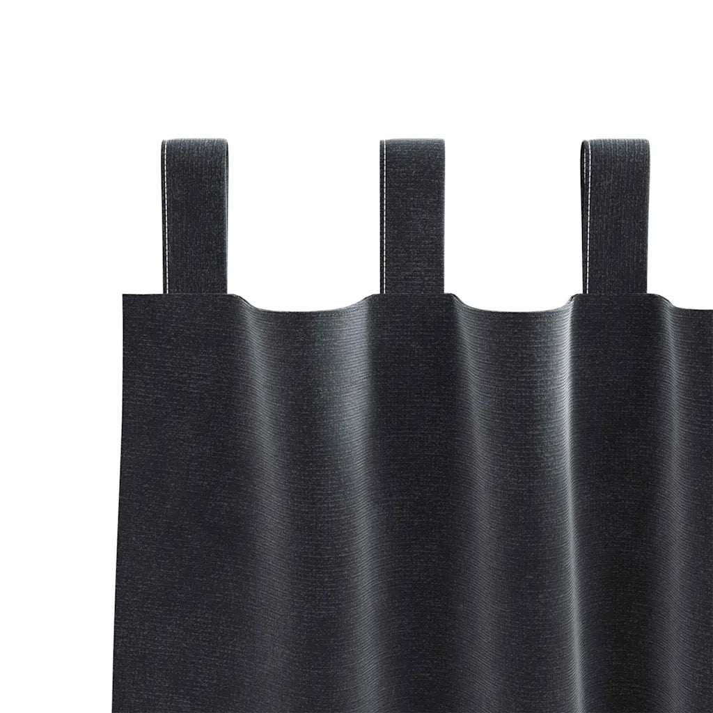 Tende Oscuranti | Tende Blackout 2 pz Grigio scuro 140 x 225 cm Velluto