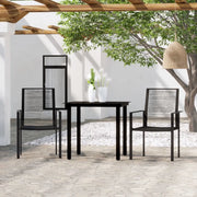Set Mobili da Pranzo per Giardino 3 pz Nero 3099197