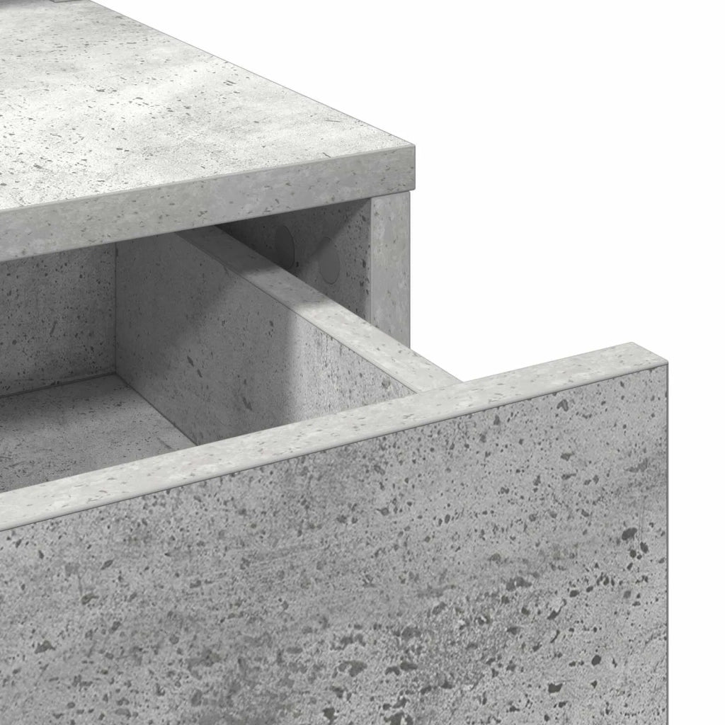 Toeletta | Tavolo da Trucco con cassetto Grigio cemento 100 x 41 x 140 cm