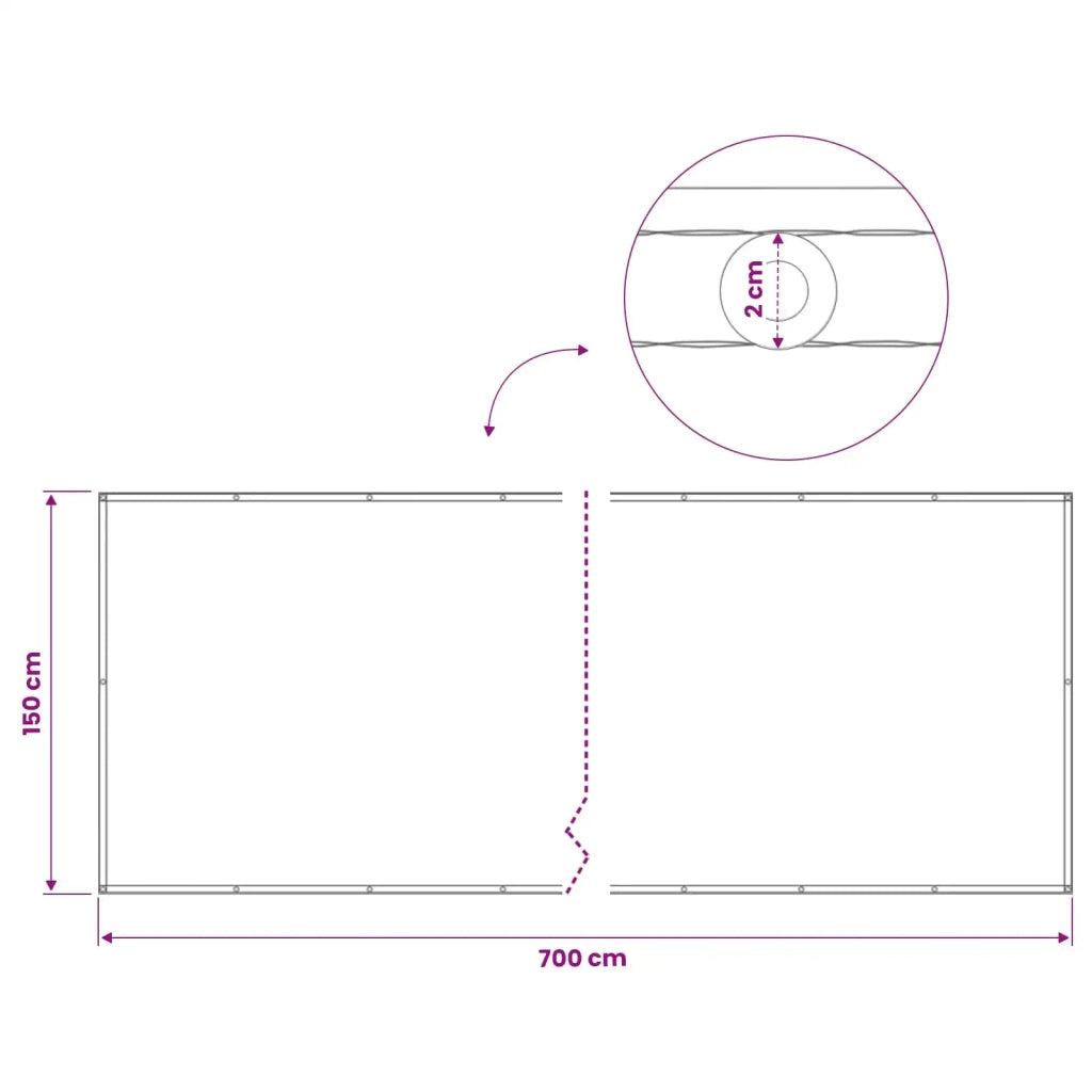 Schermo di Privacy per Balcone 150 x 700 cm 42036523