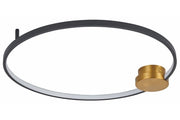 Plafoniera LED Ring Condida nero oro 60cm 24W Reality