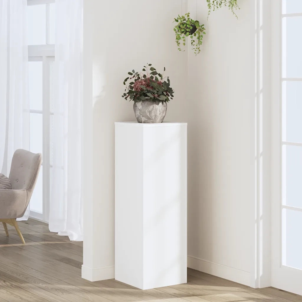 Supporto per Piante Bianco 33x33x100 cm in Truciolato 852951