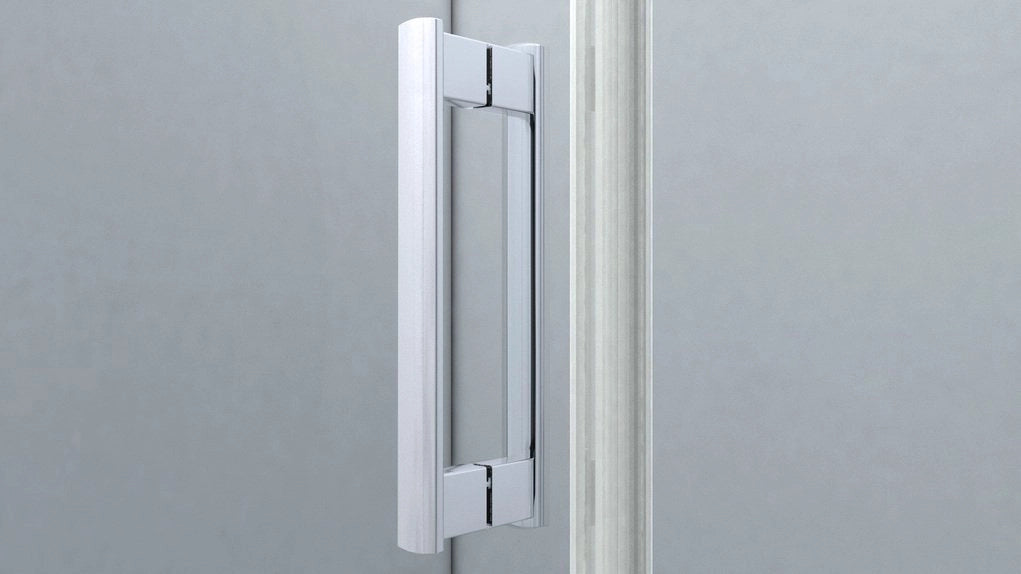 Box doccia angolare 90x90 cm apertura due ante battenti H200 cm cristalli trasparente 6mm profilo CROMATO IVO