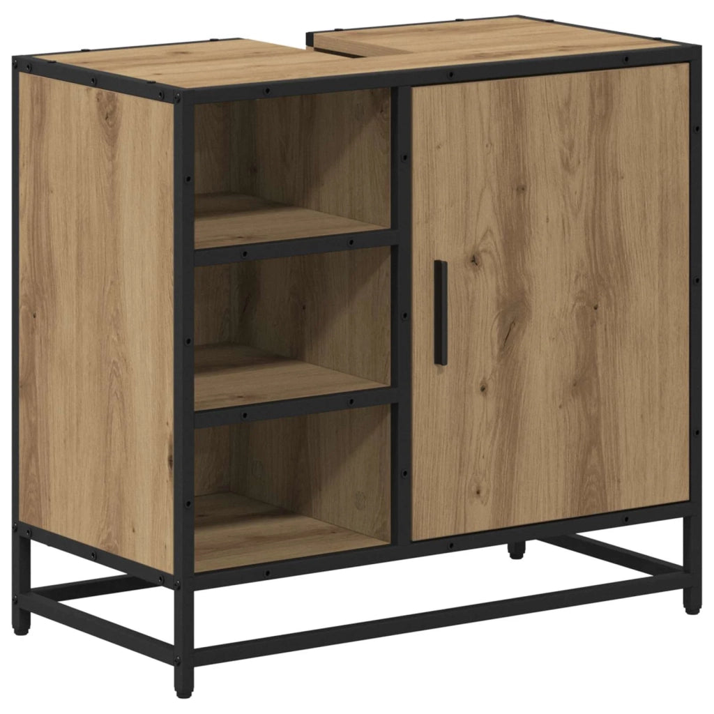 Mobile da Bagno con porta Rovere artigianale 65 x 33 x 60 cm 883635