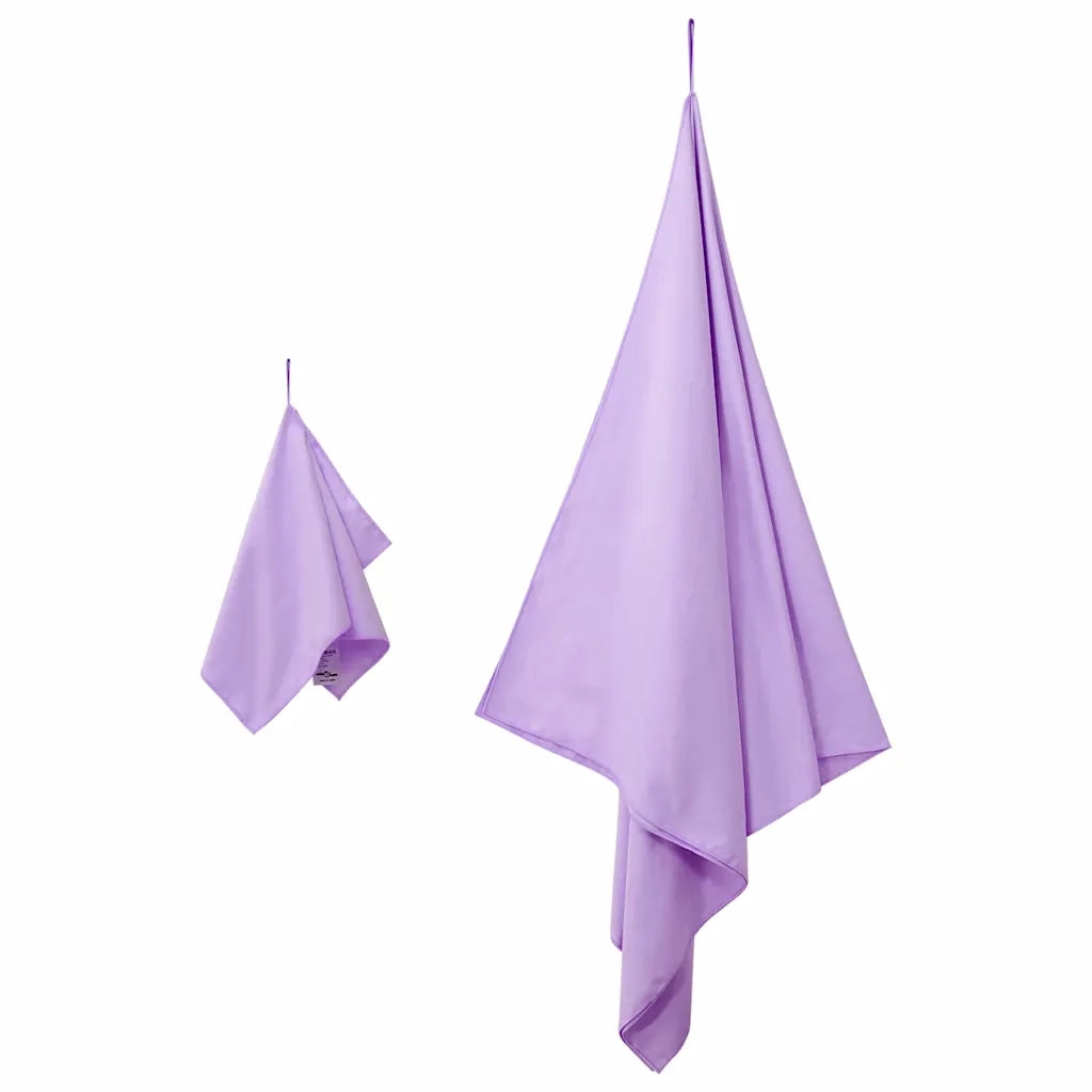 Set di Asciugamani Sportivi 2 pcs Viola Tessuto 42011497