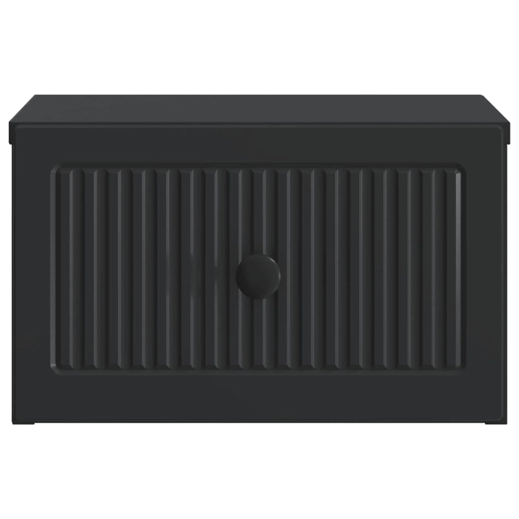 Mobiletto da notte a muro 2 pcs Nero 33 x 34,5 x 20 cm 897918