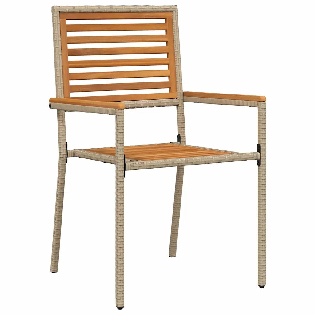 Set da Pranzo per Giardino 9 pcs Beige Legno di Acacia Massello