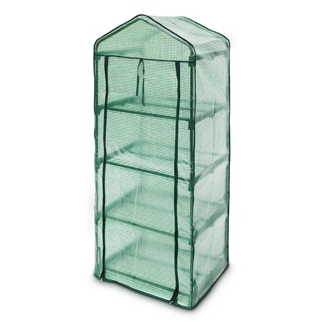 Serra da giardino in metallo 70 x 160 x 50 cm fioriera in plastica 1613004