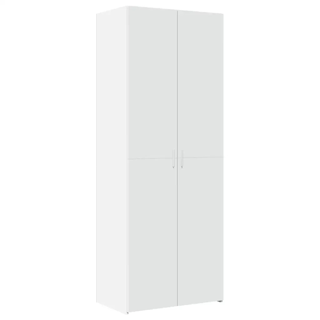 Credenza Bianca 70x42,5x185 cm in Legno Ingegnerizzato