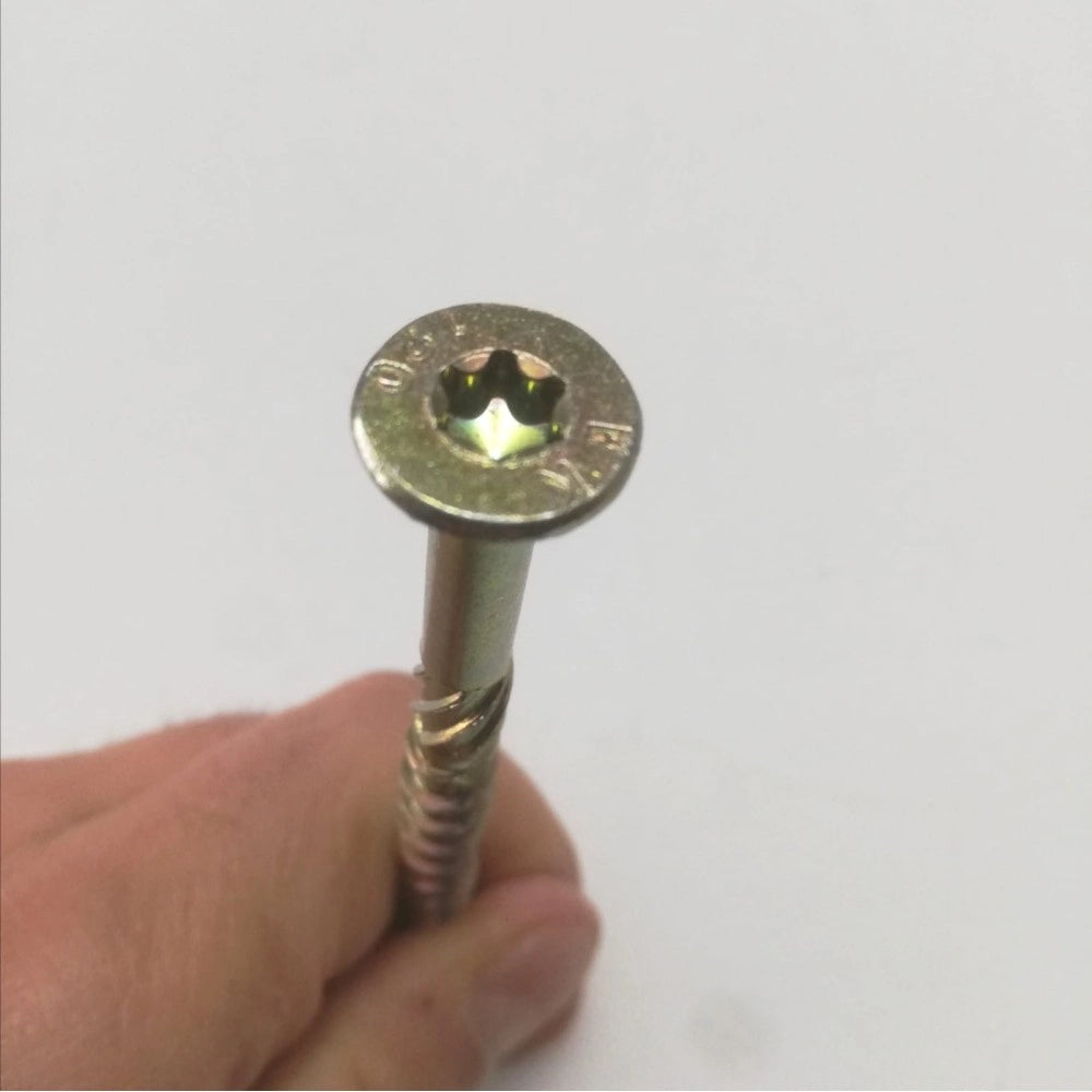 Vite 8x280mm tps testa conica gialla per legno impronta torx - 10pz