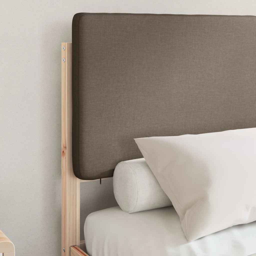 Letto con Testiera Rivestita Talpa 135 x 190 cm Pino massello 877922