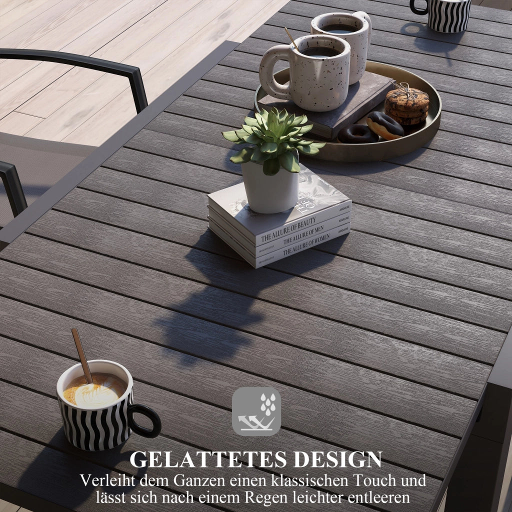 Tavolo da Giardino ¨C Minimal ¨C Grigio 162x80x75 cm