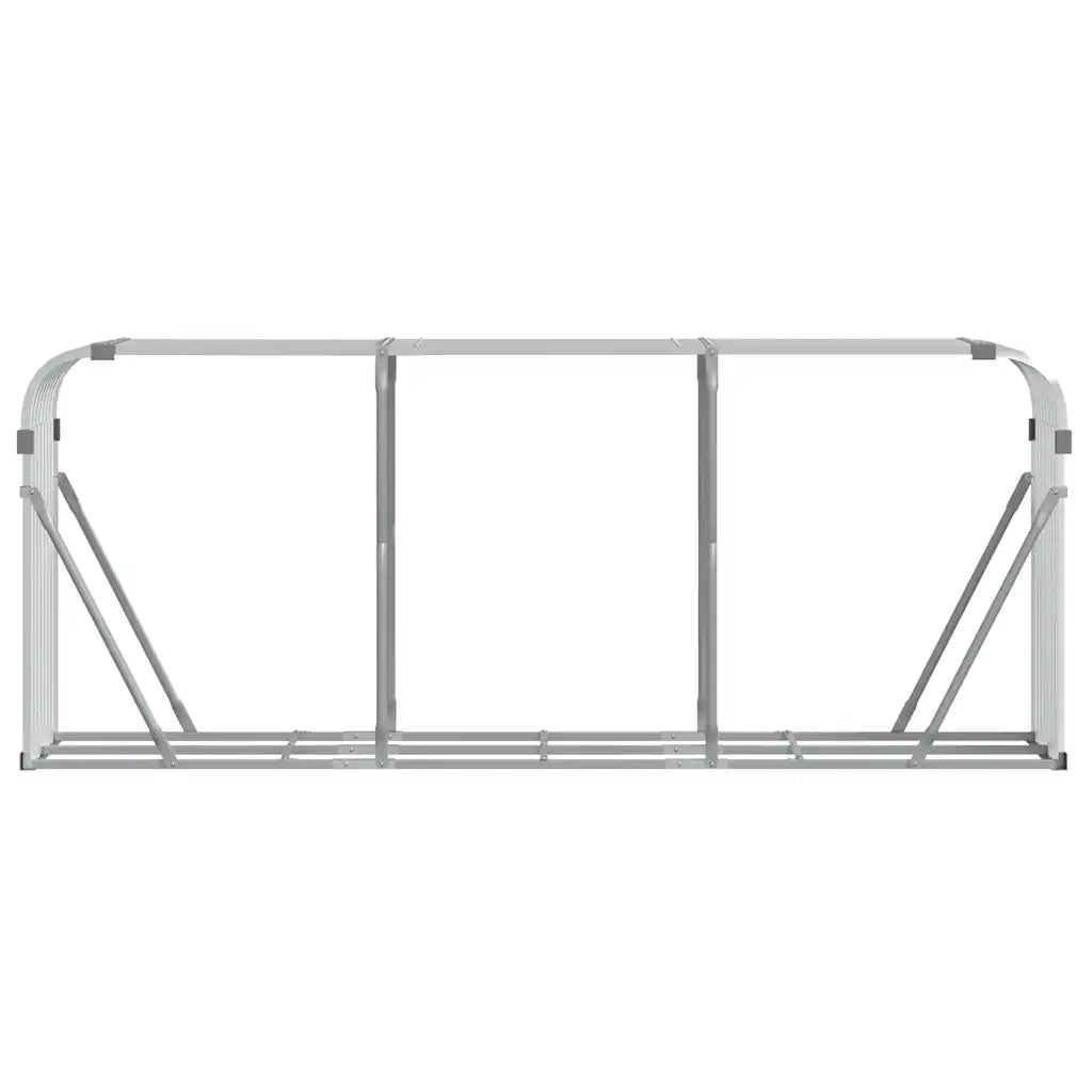 Portaceppi Argento 234x45x100 cm in Acciaio Zincato 364595