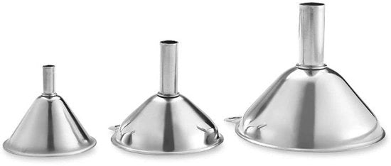 Set di trattamento per cucina in acciaio inossidabile - Set a tre pezzi - Filtro alimentare - Mini-collettore - Ideale per liquidi - Resistente alla corrosione