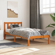 Giroletto senza Materasso-Struttura Letto Marrone Cera 100x200 cm Legno di Pino 448852