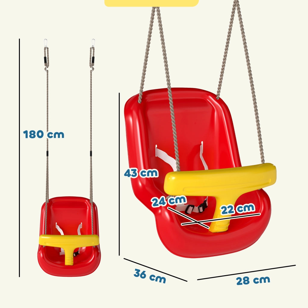 Altalena per bambini ¨C zephmum ¨C Rosso e giallo