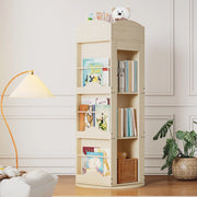 Libreria girevole a 360° multifunzione in MDF colore naturale