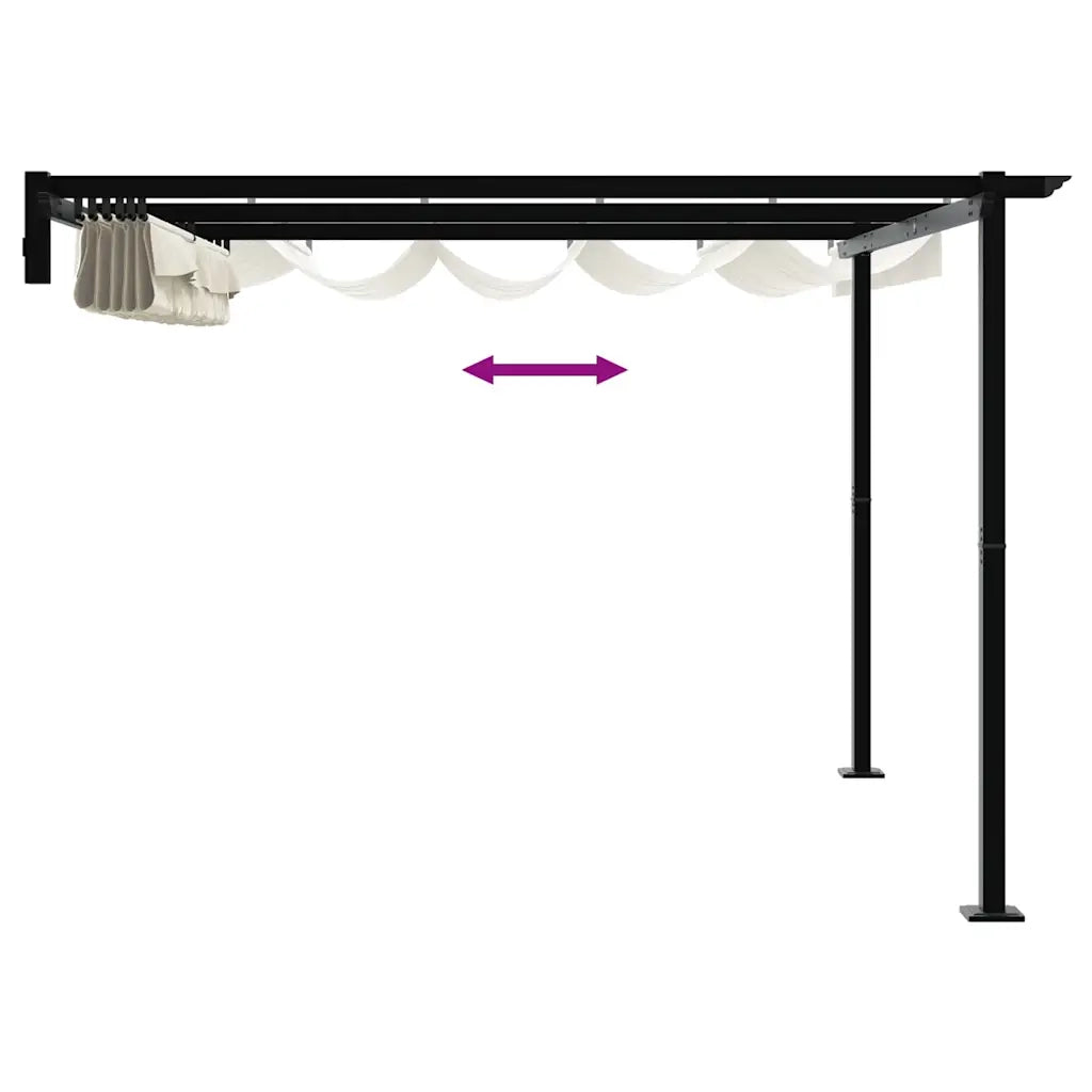 Gazebo Crema 300 x 300 x 200 cm Poliestere 4003971