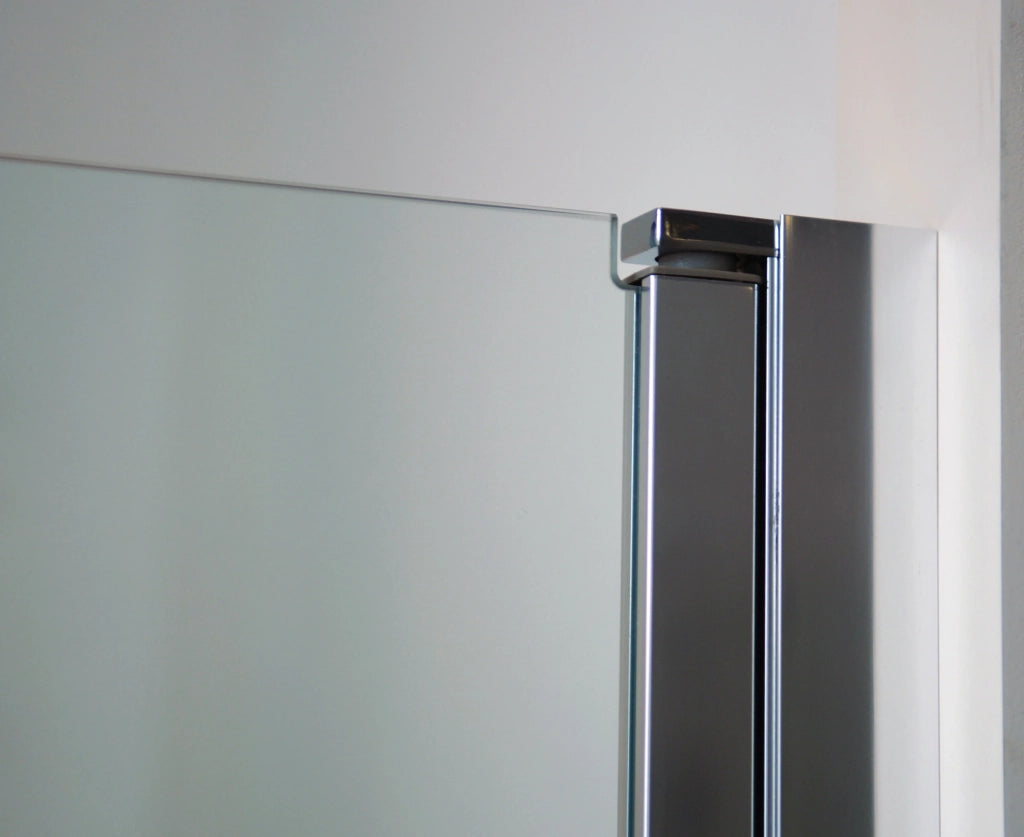 Box doccia frontale OPEN 2 porte battenti Nero Trasparente 110 cm (55+55) 107-110 cm