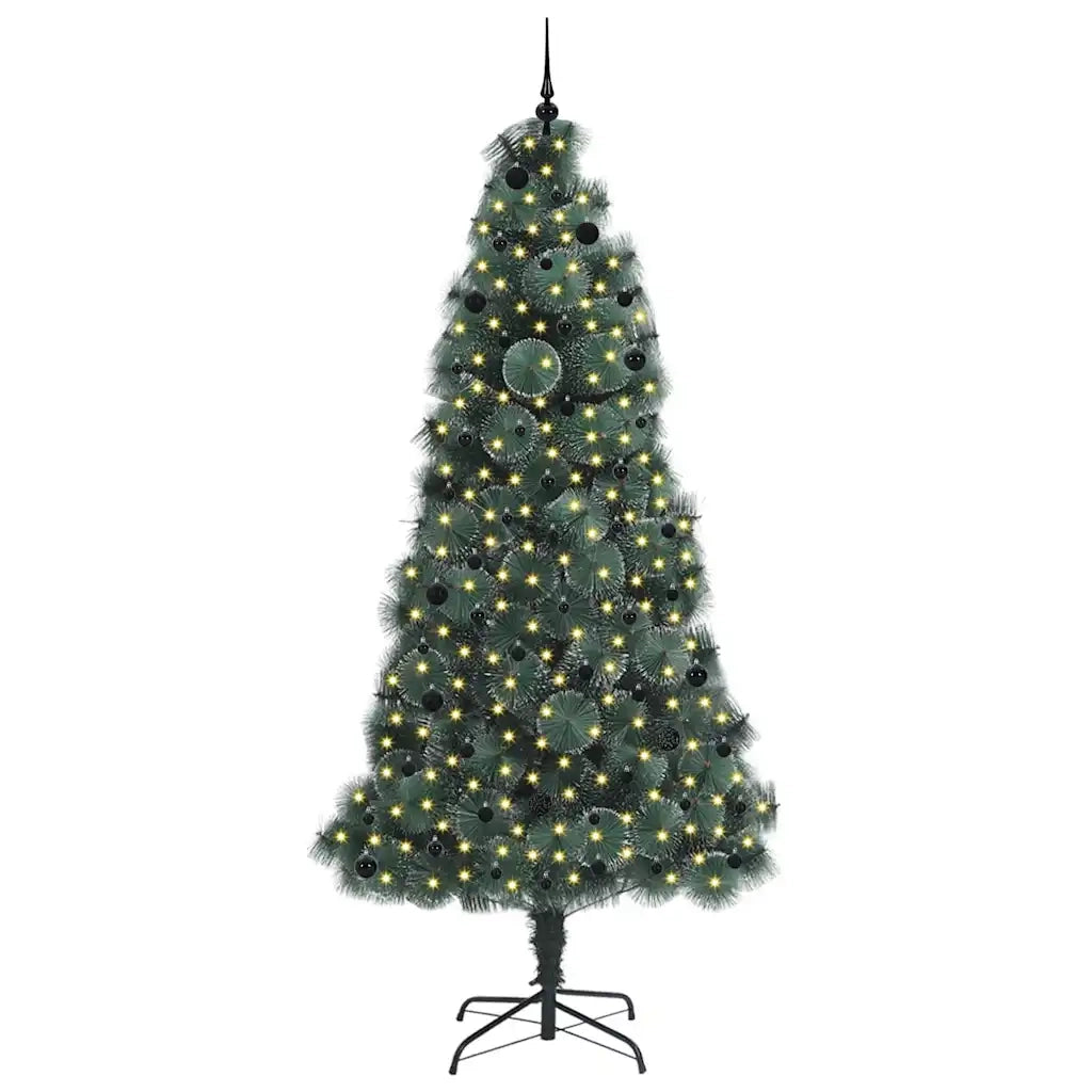 Albero di Natale | Decorazioni natalizie artificiale pre-illuminato con set di palline