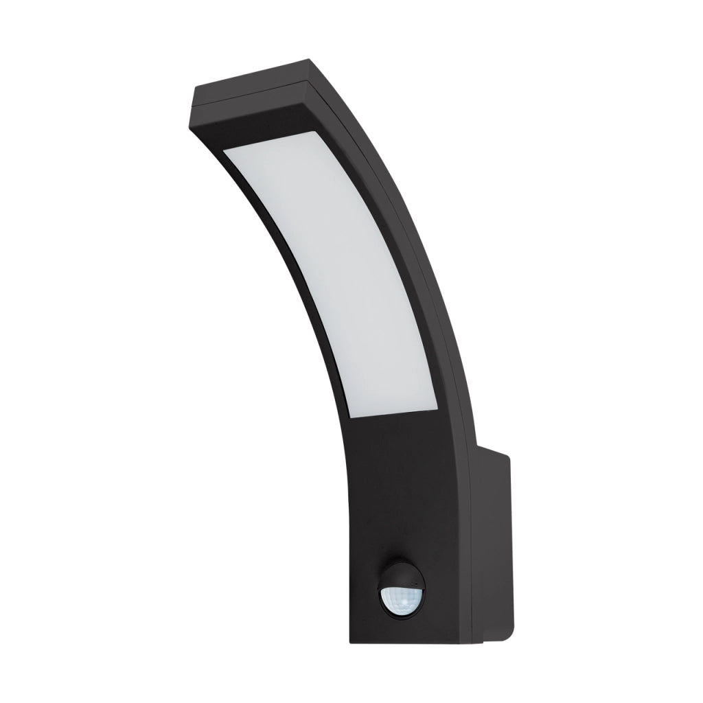 Applique esterna nera ad arco PIR LED 10W IP54 Struhm