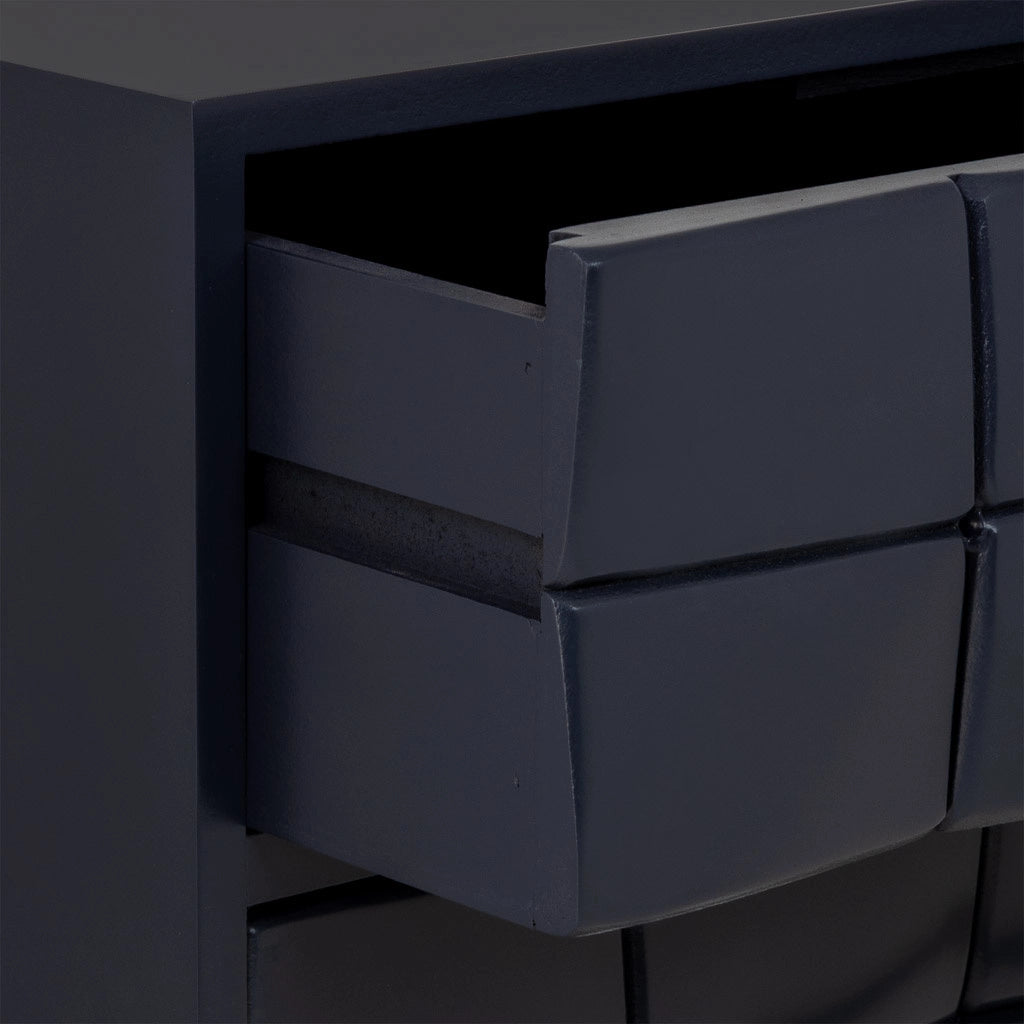 Comodino in legno nero 44x35x65h cm